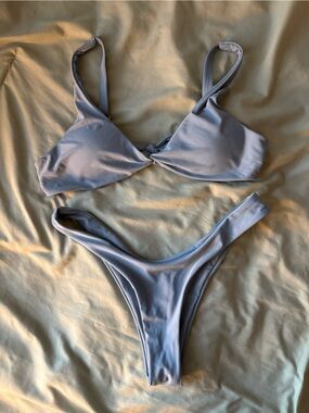 Dusty blue bikini set